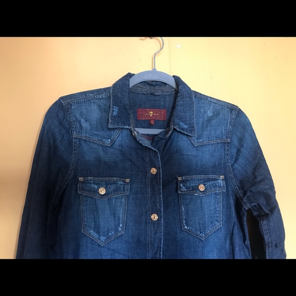 7 For All Mankind - Denim Shirt - Picture 2 of 3